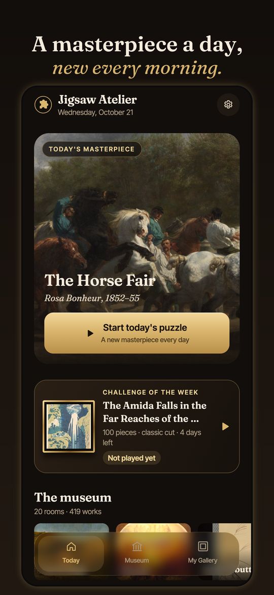 Jigsaw Atelier: Art Puzzles screen 1